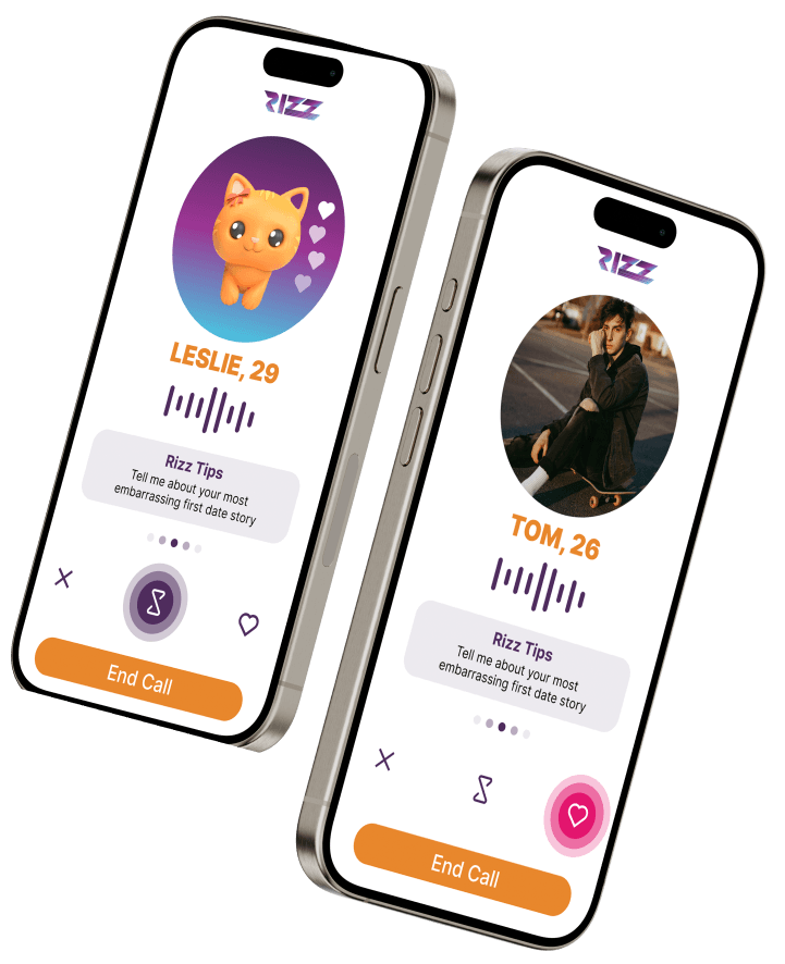 Dating app interface showcase